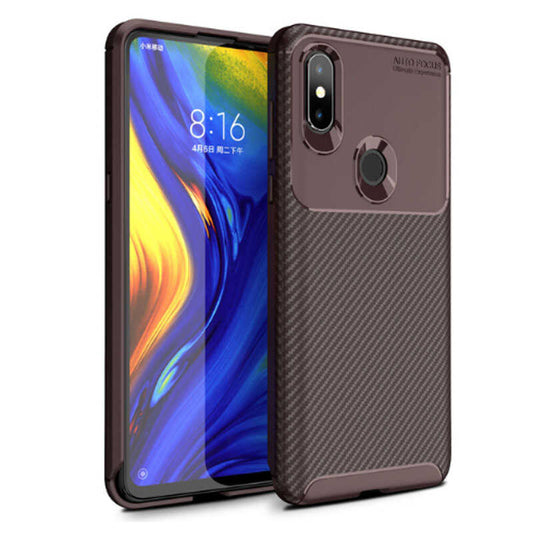 Xiaomi Mi Mix 3 Kılıf Zore Negro Silikon Kapak Kahverengi