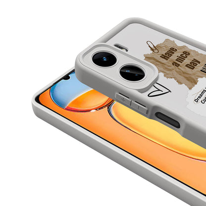 Xiaomi Poco C65 Kılıf Kamera Korumalı Baskılı Arka Yüzey Zore Klas Kapak Koyu Kahve