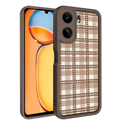 Xiaomi Poco C65 Kılıf Kamera Korumalı Baskılı Arka Yüzey Zore Klas Kapak Koyu Kahve