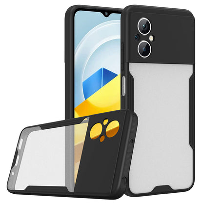 Xiaomi Poco M5 Kılıf Zore Parfe Kapak Siyah