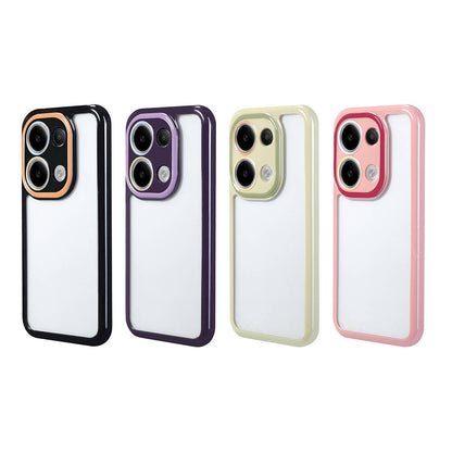 Xiaomi Poco M6 Pro 4G Kılıf Kamera Korumalı Renkli Kenar ve Çerçeve Tasarımlı Zore Vitamin Kapak Mürdüm