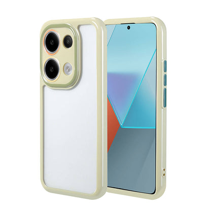 Xiaomi Poco M6 Pro 4G Kılıf Kamera Korumalı Renkli Kenar ve Çerçeve Tasarımlı Zore Vitamin Kapak Yeşil
