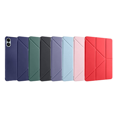 Xiaomi Poco Pad Kılıf Zore Tri Folding Kalem Bölmeli Standlı Kılıf Rose Gold