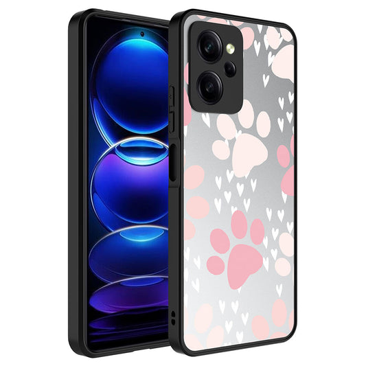 Xiaomi Poco X5 Pro Kılıf Aynalı Desenli Kamera Korumalı Parlak Zore Mirror Kapak Pati