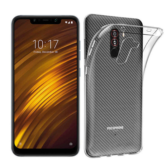Xiaomi Pocophone F1 Kılıf Zore Süper Silikon Kapak Renksiz