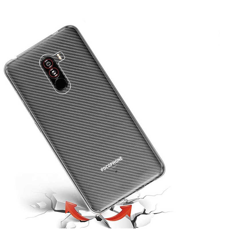 Xiaomi Pocophone F1 Kılıf Zore Süper Silikon Kapak Renksiz