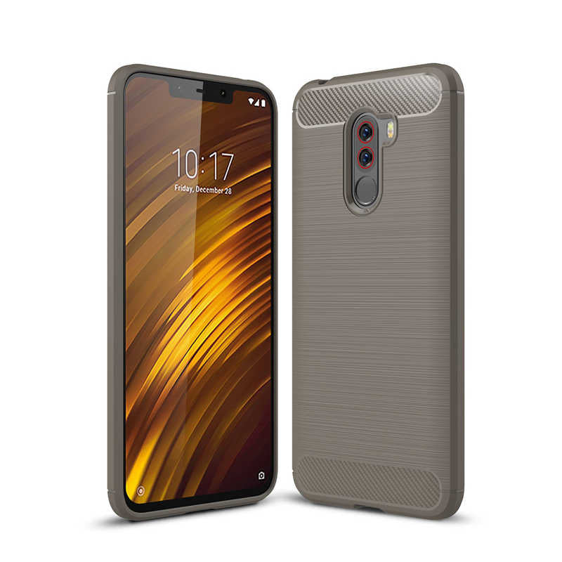 Xiaomi Pocophone F1 Kılıf Zore Room Silikon Kapak Gri