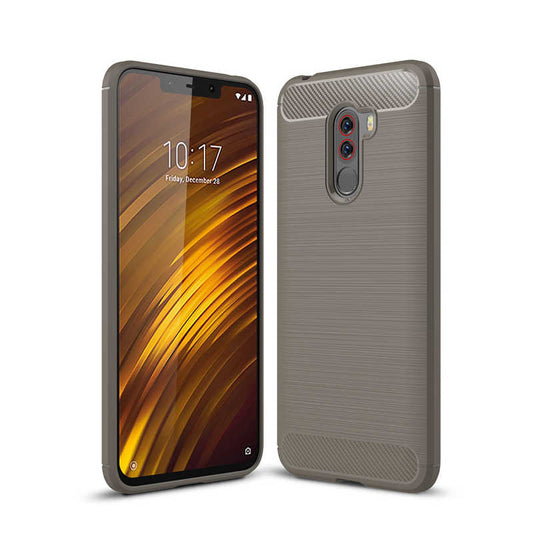 Xiaomi Pocophone F1 Kılıf Zore Room Silikon Kapak Gri