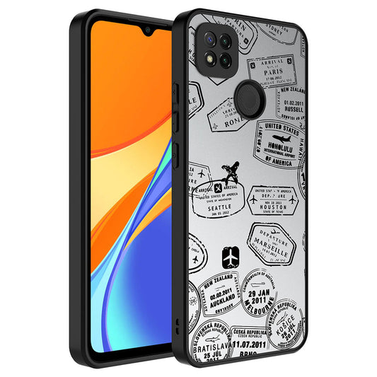 Xiaomi Redmi 10A Kılıf Aynalı Desenli Kamera Korumalı Parlak Zore Mirror Kapak Seyahat