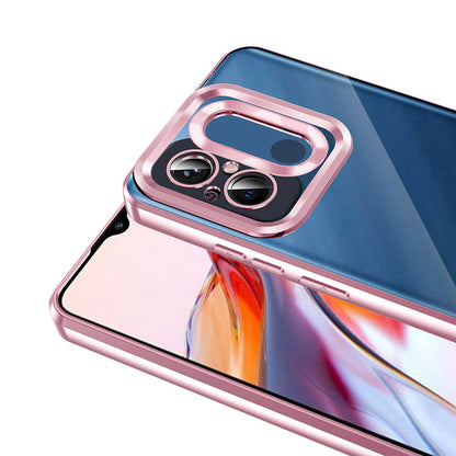 Xiaomi Redmi 12C Kılıf Kamera Korumalı Logo Gösteren Zore Omega Kapak Gold