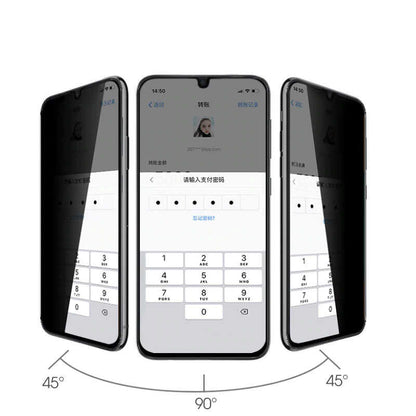 Xiaomi Redmi 12C Zore New 5D Privacy Temperli Ekran Koruyucu Siyah