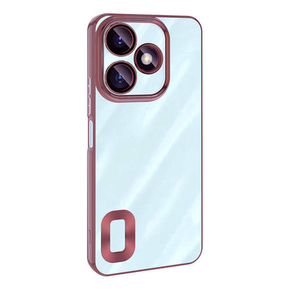 Xiaomi Redmi 13 4G Kılıf Kamera Korumalı Logo Gösteren Zore Omega Kapak Gold