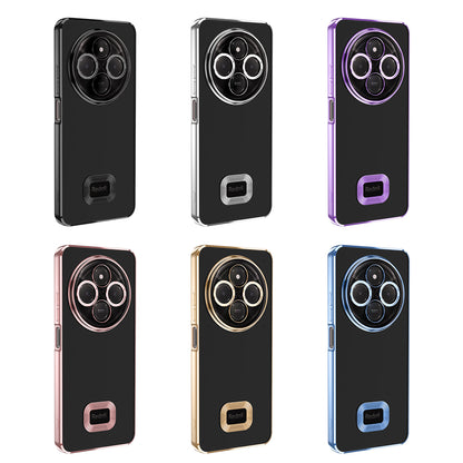 Xiaomi Redmi 14C 4G Kılıf Kamera Korumalı Logo Gösteren Zore Omega Kapak Mavi