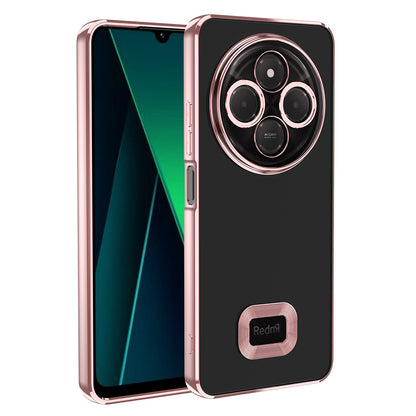Xiaomi Redmi 14C 4G Kılıf Kamera Korumalı Logo Gösteren Zore Omega Kapak Rose Gold