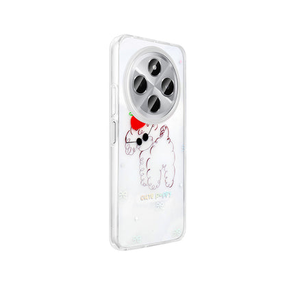 Xiaomi Redmi 14C 4G Kılıf Şeffaf Figürlü Zore Folk Sert Kapak Sevimli Köpek