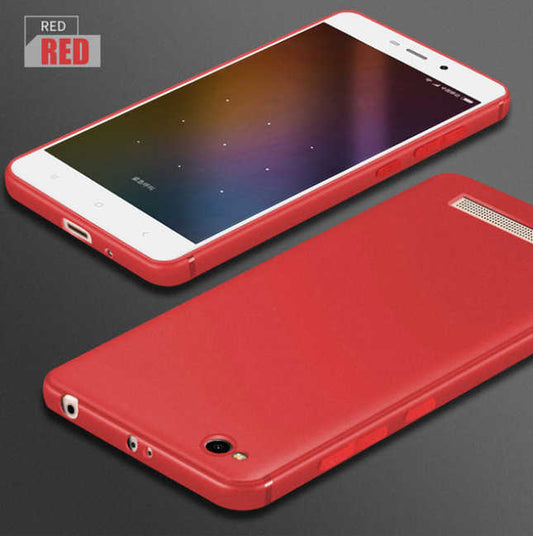 Xiaomi Redmi 4A Kılıf Zore İmax Silikon Kamera Korumalı Kırmızı