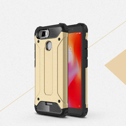 Xiaomi Redmi 6 Kılıf Zore Crash Silikon Kapak Gold