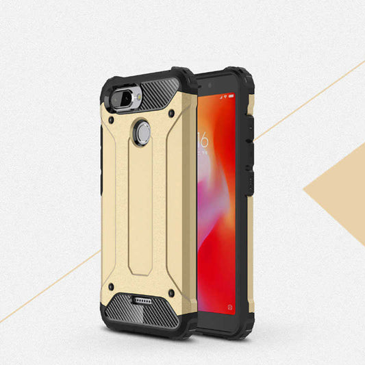 Xiaomi Redmi 6 Kılıf Zore Crash Silikon Kapak Gold