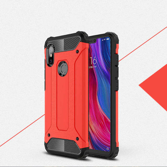 Xiaomi Redmi 6 Kılıf Zore Crash Silikon Kapak Kırmızı