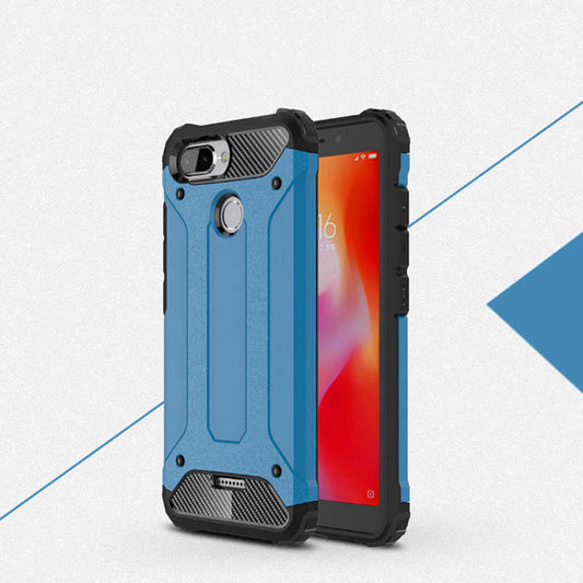 Xiaomi Redmi 6 Kılıf Zore Crash Silikon Kapak Mavi