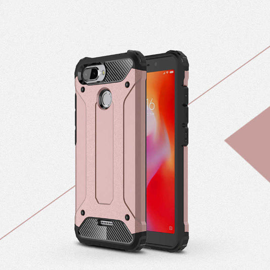 Xiaomi Redmi 6 Kılıf Zore Crash Silikon Kapak Rose Gold