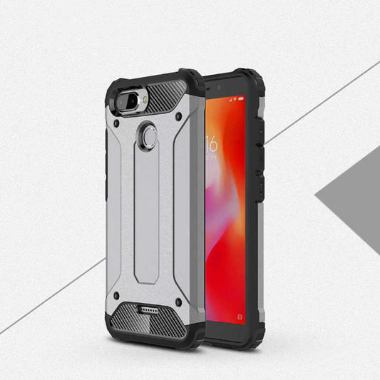 Xiaomi Redmi 6 Kılıf Zore Crash Silikon Kapak Gri