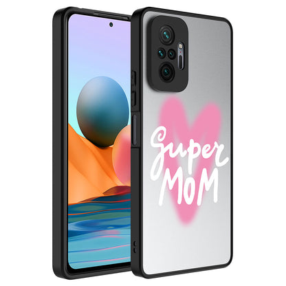 Xiaomi Redmi Note 10 Pro Kılıf Aynalı Desenli Kamera Korumalı Parlak Zore Mirror Kapak Süper Anne