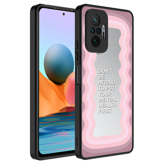 Xiaomi Redmi Note 10 Pro Kılıf Aynalı Desenli Kamera Korumalı Parlak Zore Mirror Kapak Ayna