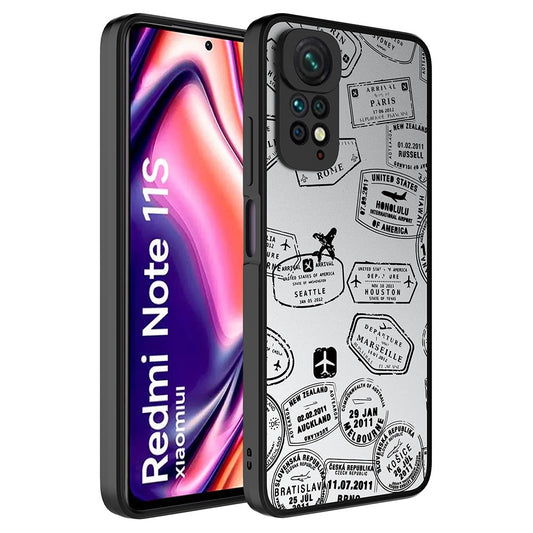 Xiaomi Redmi Note 11 Global Kılıf Aynalı Desenli Kamera Korumalı Parlak Zore Mirror Kapak Seyahat