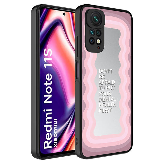 Xiaomi Redmi Note 11 Global Kılıf Aynalı Desenli Kamera Korumalı Parlak Zore Mirror Kapak Ayna