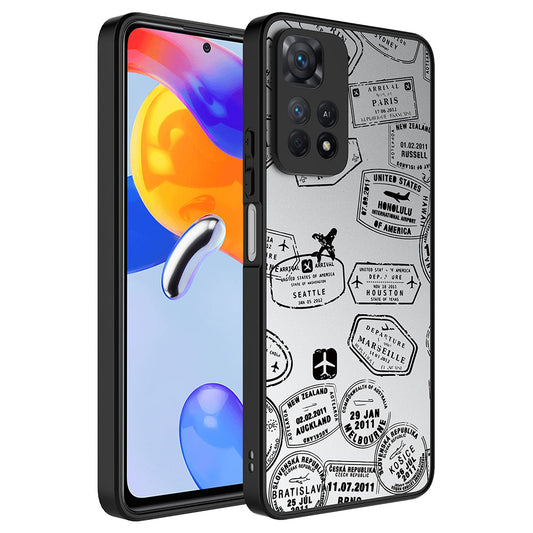 Xiaomi Redmi Note 11 Pro 5G Kılıf Aynalı Desenli Kamera Korumalı Parlak Zore Mirror Kapak Seyahat