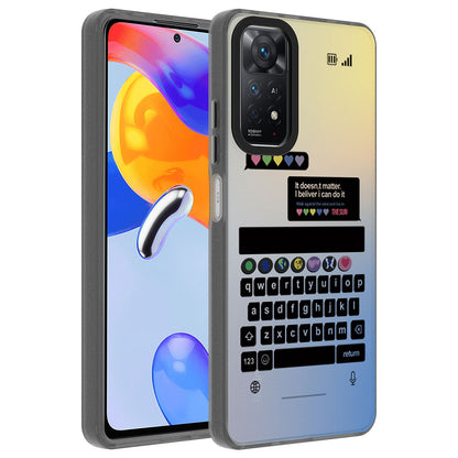 Xiaomi Redmi Note 11 Pro 5G Kılıf Desenli Zore Dragon Sert Kapak Klavye