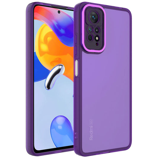 Xiaomi Redmi Note 11 Pro 5G Kılıf Kamera Korumalı Transparan Zore Post Kapak Derin Mor