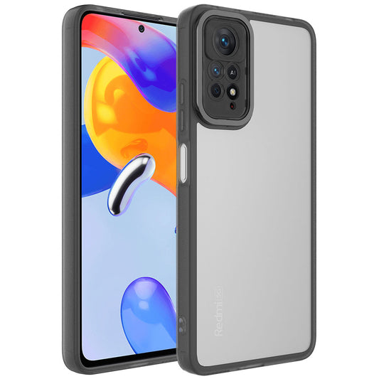 Xiaomi Redmi Note 11 Pro 5G Kılıf Kamera Korumalı Transparan Zore Post Kapak Siyah