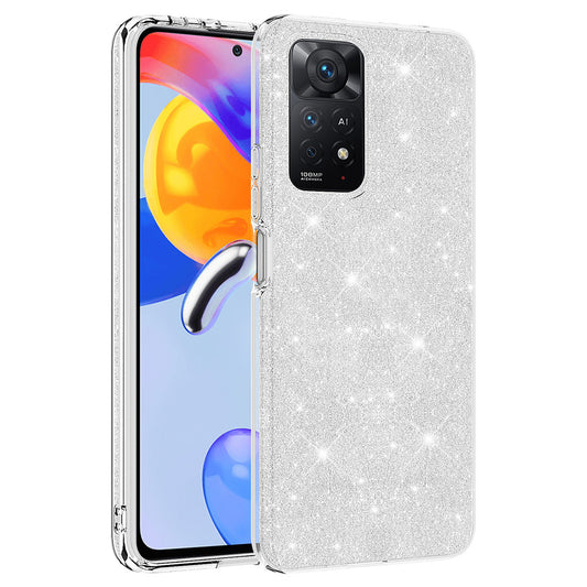 Xiaomi Redmi Note 11 Pro 5G Kılıf Zore Shining Silikon Gümüş