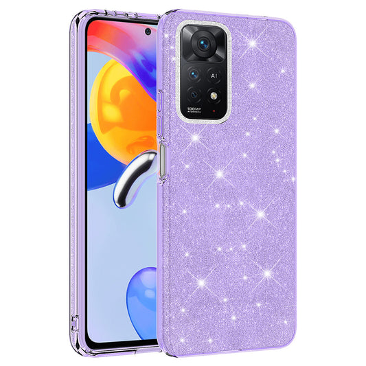 Xiaomi Redmi Note 11 Pro 5G Kılıf Zore Shining Silikon Mor