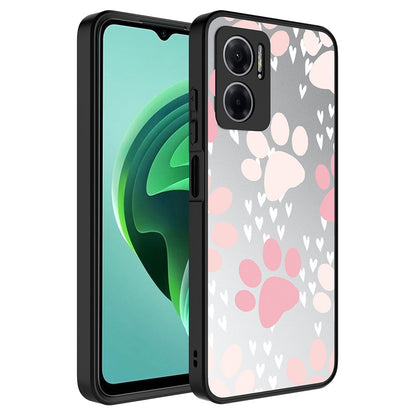 Xiaomi Redmi Note 11E Kılıf Aynalı Desenli Kamera Korumalı Parlak Zore Mirror Kapak Pati