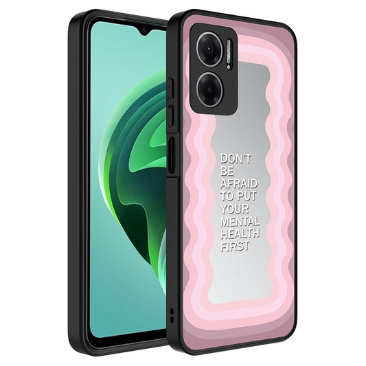 Xiaomi Redmi Note 11E Kılıf Aynalı Desenli Kamera Korumalı Parlak Zore Mirror Kapak Ayna