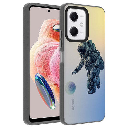 Xiaomi Redmi Note 12 4G Kılıf Desenli Zore Dragon Sert Kapak Astronot