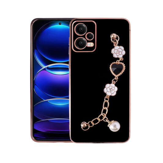 Xiaomi Redmi Note 12 4G Kılıf El Tutamaçlı Kamera Korumalı Zore Taka Silikon Kapak Siyah