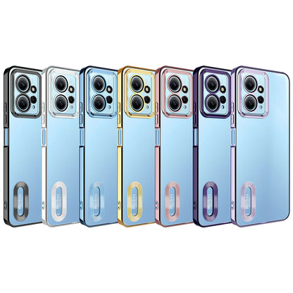 Xiaomi Redmi Note 12 4G Kılıf Kamera Korumalı Logo Gösteren Zore Omega Kapak Rose Gold
