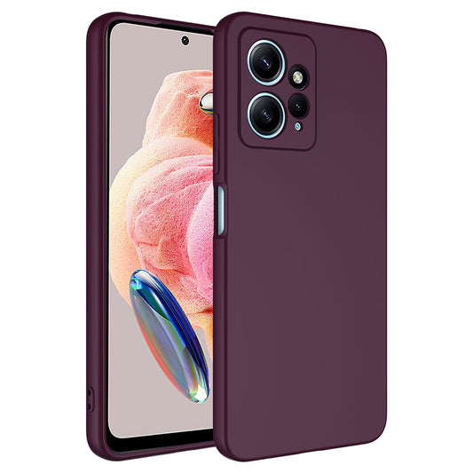 Xiaomi Redmi Note 12 4G Kılıf Zore Mara Lansman Kapak Koyu Mor