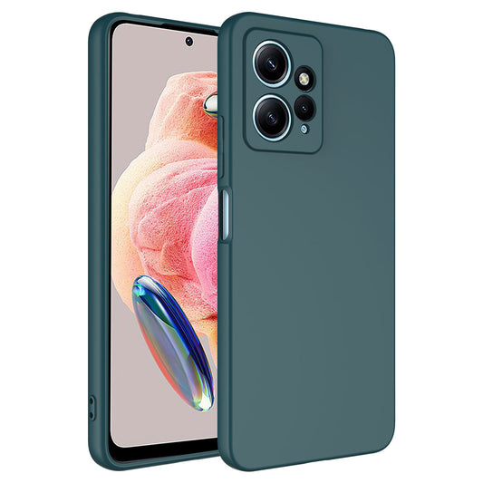Xiaomi Redmi Note 12 4G Kılıf Zore Mara Lansman Kapak Koyu Yeşil