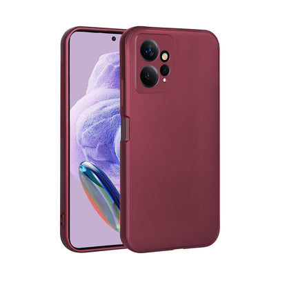 Xiaomi Redmi Note 12 4G Kılıf Zore Premier Silikon Kapak Mürdüm