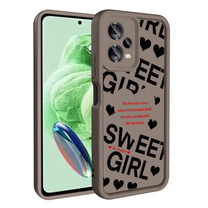 Xiaomi Redmi Note 12 5G Kılıf Kamera Korumalı Baskılı Arka Yüzey Zore Klas Kapak Açık Kahve