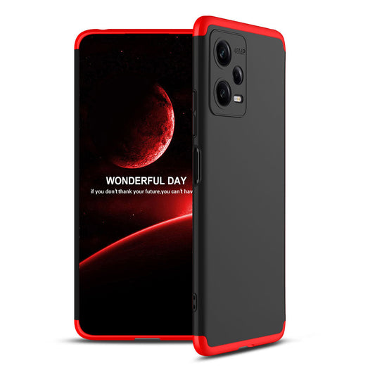 Xiaomi Redmi Note 12 5G Kılıf Zore Ays Kapak Siyah-Kırmızı