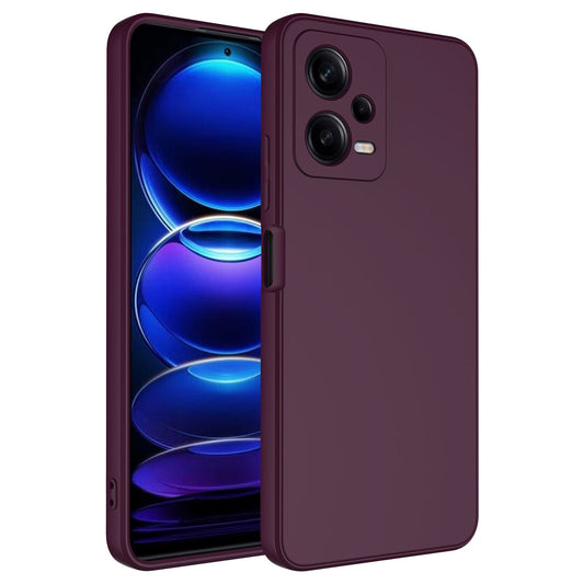 Xiaomi Redmi Note 12 5G Kılıf Zore Mara Lansman Kapak Koyu Mor