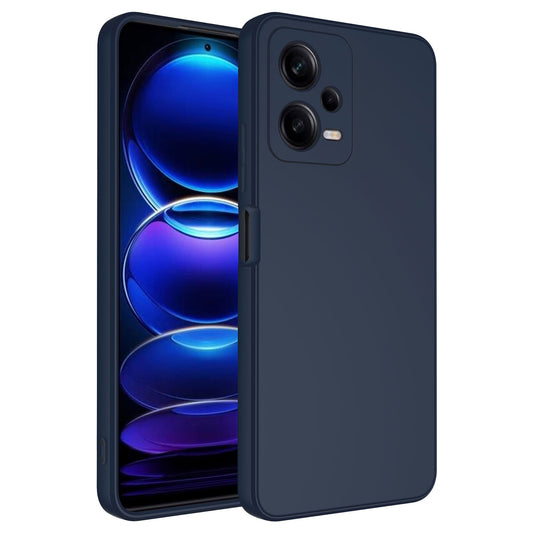 Xiaomi Redmi Note 12 5G Kılıf Zore Mara Lansman Kapak Lacivert