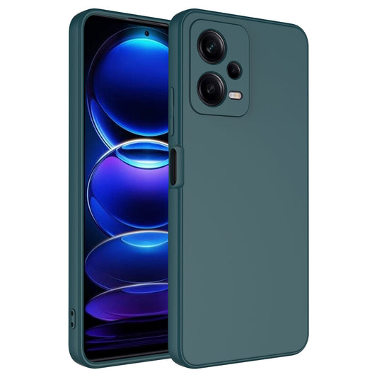 Xiaomi Redmi Note 12 5G Kılıf Zore Mara Lansman Kapak Koyu Yeşil