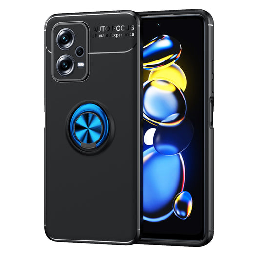 Xiaomi Redmi Note 12 5G Kılıf Zore Ravel Silikon Kapak Siyah-Mavi